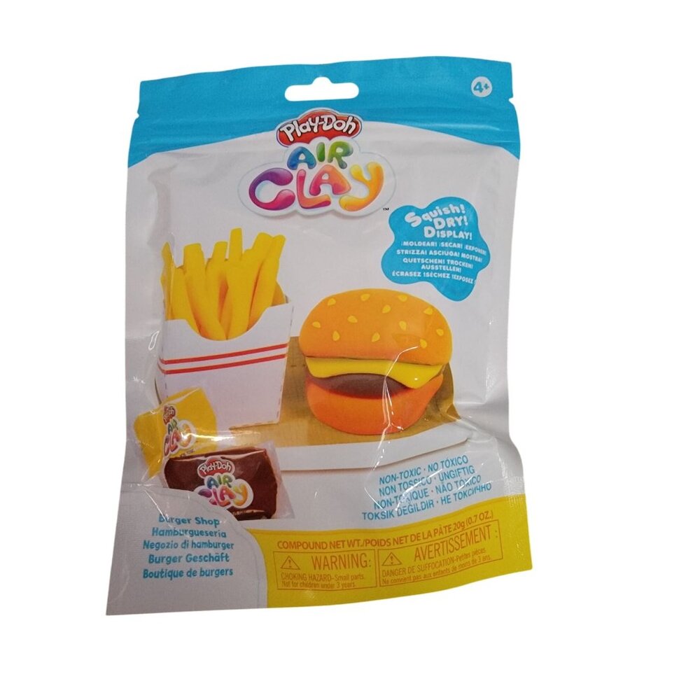 Play-Doh Air Clay Burger Shop Set For Creative Kids & Hamburger Fun